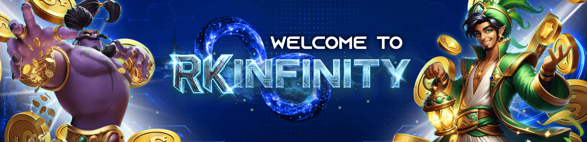 RK Infinity Casino Hero Banner - Infinite Play. Clear Control.